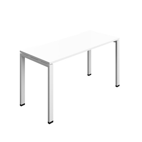 Synergy Bench with Cut Out: 1 Person (FSC) : Goal Post Leg : 1400 700 White/White
