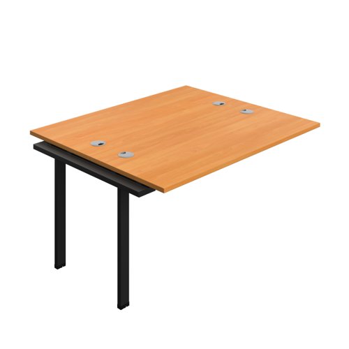 Synergy Bench Extension with Cable Ports: 2 Person (FSC) : 1400 700 Beech/Black