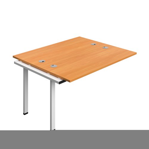 Synergy Bench Extension with Cable Ports: 2 Person (FSC) : 1400 700 Beech/White