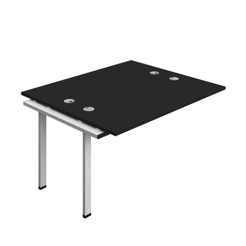 Synergy Bench Extension with Cable Ports: 2 Person (FSC) : 1400 700 Black/Silver