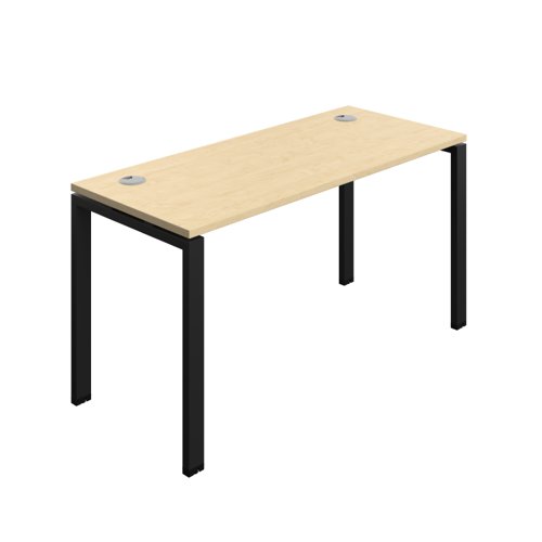 Synergy Bench with Cable Ports: 1 Person (FSC) : Goal Post Leg : 1400 700 Maple/Black