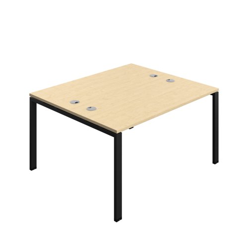 Synergy Bench with Cable Ports: 2 Person (FSC) : Goal Post Leg : 1400 700 Maple/Black