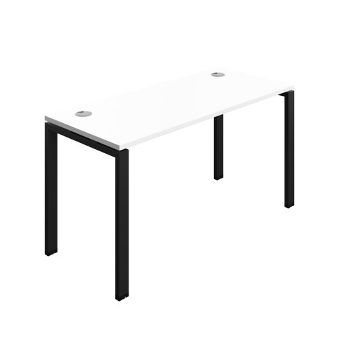 Synergy Bench with Cable Ports: 1 Person (FSC) : Goal Post Leg : 1400 700 White/Black