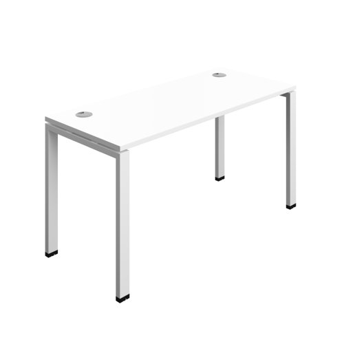 Synergy Bench with Cable Ports: 1 Person (FSC) : Goal Post Leg : 1400 700 White/White