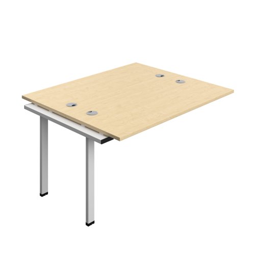Synergy Bench Extension with Cable Ports: 2 Person (FSC) : 1400 700 Maple/Silver