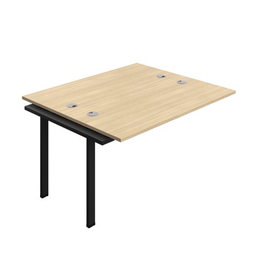 Synergy Bench Extension with Cable Ports: 2 Person (FSC) : 1400 700 Nova Oak/Black