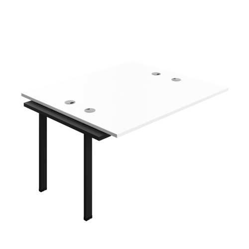 Synergy Bench Extension with Cable Ports: 2 Person (FSC) : 1400 700 White/Black