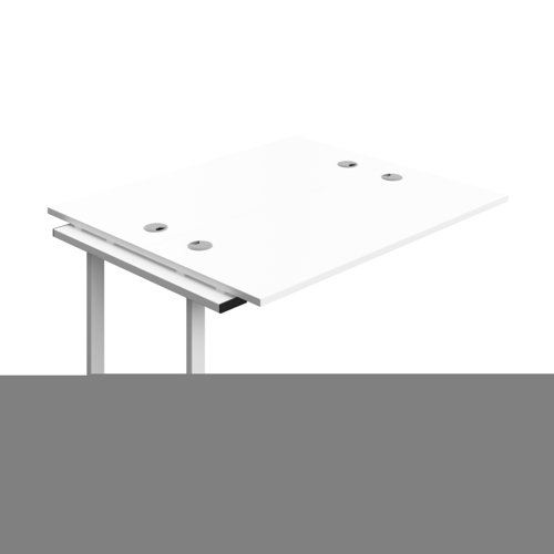 Synergy Bench Extension with Cable Ports: 2 Person (FSC) : 1400 700 White/White