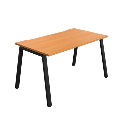 Synergy Bench with Cut Out: 1 Person (FSC) : A-Frame Leg : 1400 800 Beech/Black