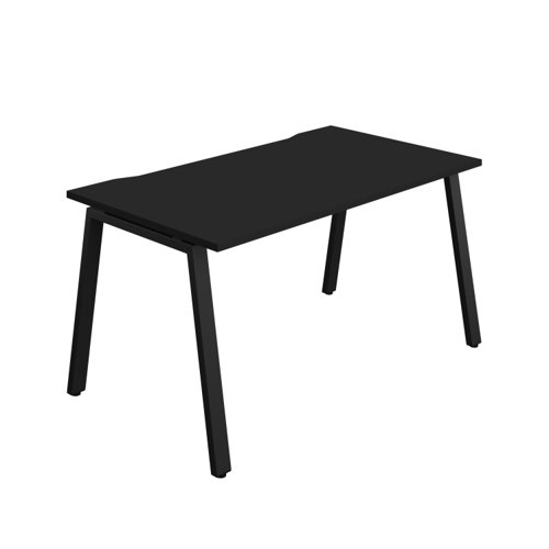 Synergy Bench with Cut Out: 1 Person (FSC) : A-Frame Leg : 1400 800 Black/Black
