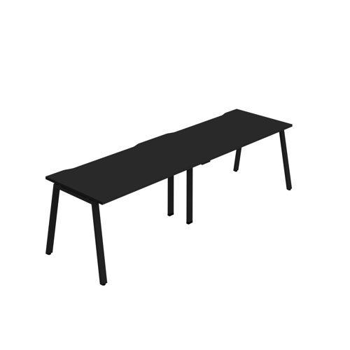 Synergy 2SP Bench Desk 1400X800mm A-Frame Black/Black