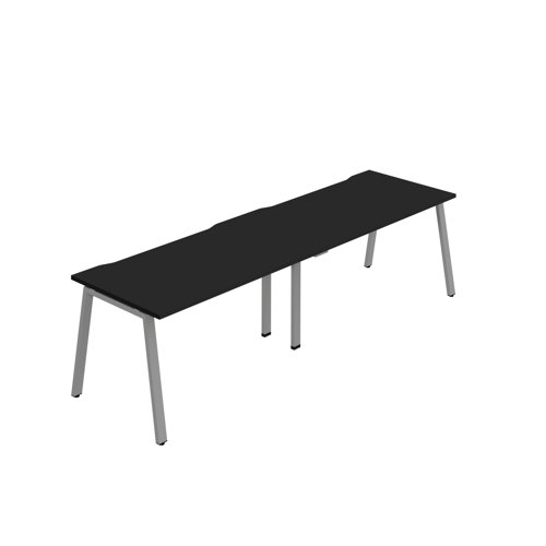 Synergy 2SP Bench Desk 1400X800mm A-Frame Black/Silver