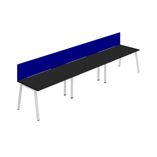 Synergy 3SP Bench Desk 1400X800mm A-Frame Black/White Royal Blue Screen