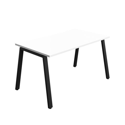 Synergy Bench with Cut Out: 1 Person (FSC) : A-Frame Leg : 1400 800 White/Black