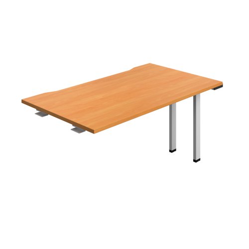 Synergy Bench Extension with Cut Out: 1 Person (FSC) : 1400 800 Beech/Silver