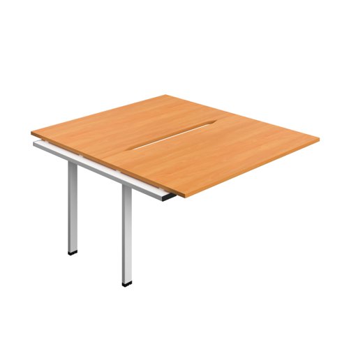 Synergy Bench Extension with Cut Out: 2 Person (FSC) : 1400 800 Beech/White