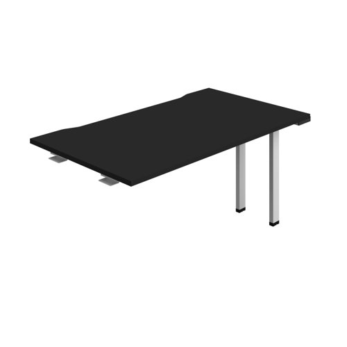Synergy Bench Extension with Cut Out: 1 Person (FSC) : 1400 800 Black/Silver