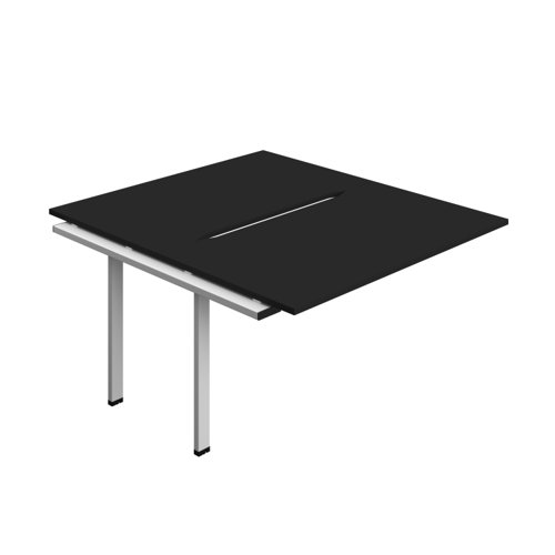 Synergy Bench Extension with Cut Out: 2 Person (FSC) : 1400 800 Black/Silver
