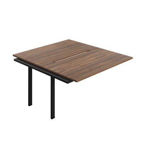 Synergy Bench Extension with Cut Out: 2 Person (FSC) : 1400 800 Dark Walnut/Black