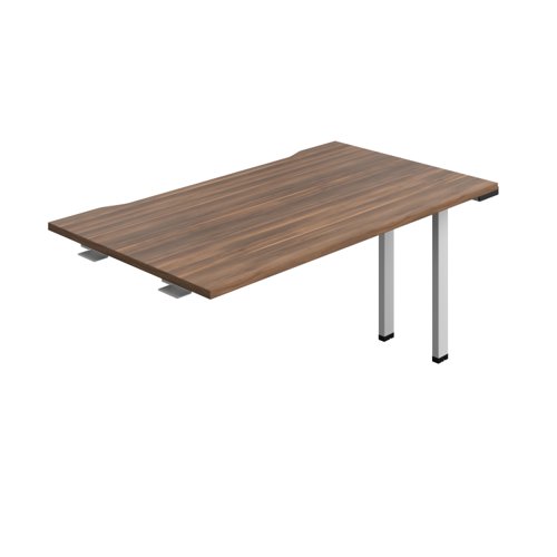 Synergy Bench Extension with Cut Out: 1 Person (FSC) : 1400 800 Dark Walnut/Silver
