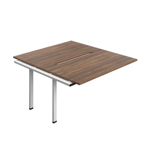 Synergy Bench Extension with Cut Out: 2 Person (FSC) : 1400 800 Dark Walnut/White