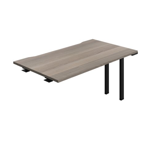 Synergy Bench Extension with Cut Out: 1 Person (FSC) : 1400 800 Grey Oak/Black