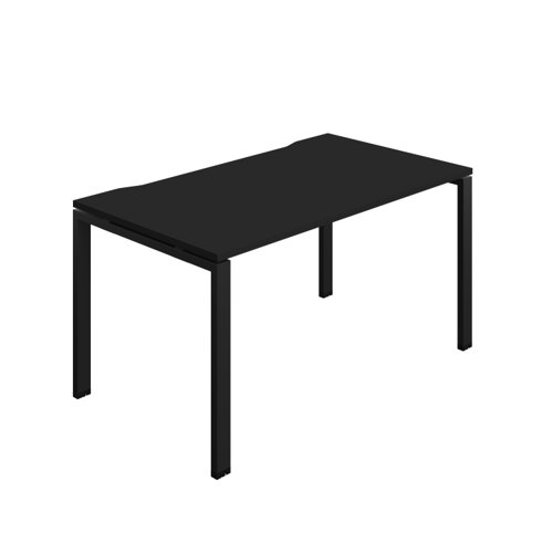 Synergy Bench with Cut Out: 1 Person (FSC) : Goal Post Leg : 1400 800 Black/Black