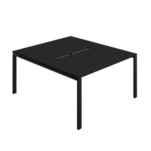 Synergy Bench with Cut Out: 2 Person (FSC) : Goal Post Leg : 1400 800 Black/Black