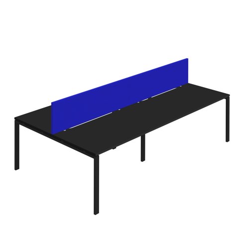Synergy 4P Bench Desk 1400X800mm GoalPost Black/Black Royal Blue Screen