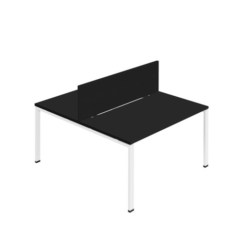 Synergy 2P Bench Desk 1400X800mm GoalPost Black/White Black Screen