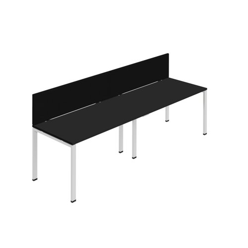 Synergy 2SP Bench Desk 1400X800mm GoalPost Black/White Black Screen