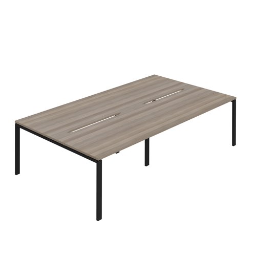 Synergy 4P Bench Desk 1400X800mm GoalPost Grey Oak/Black