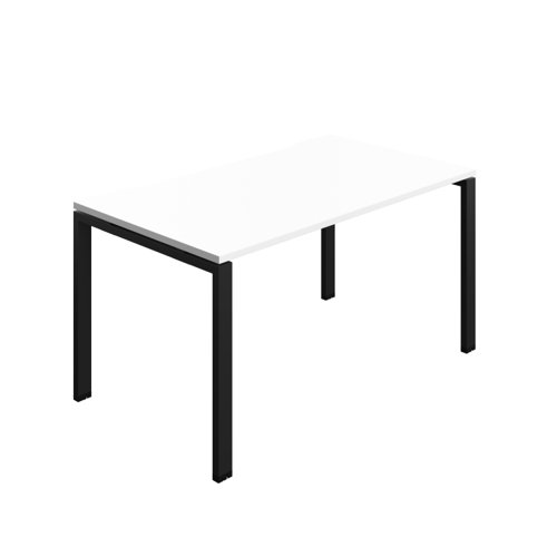 Synergy Bench with Cut Out: 1 Person (FSC) : Goal Post Leg : 1400 800 White/Black
