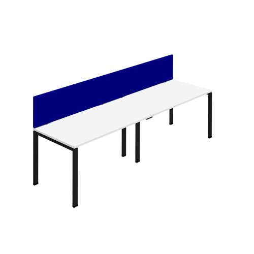 Synergy 2SP Bench Desk 1400X800mm GoalPost White/Black Royal Blue Screen