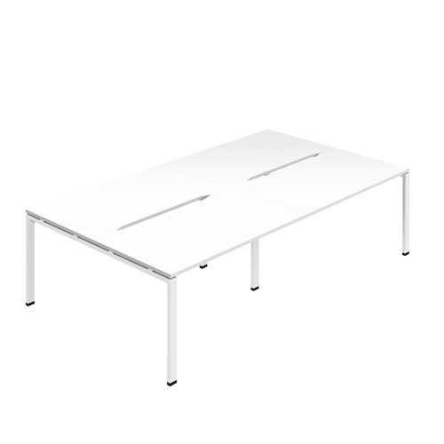 Synergy 4P Bench Desk 1400X800mm GoalPost White/White