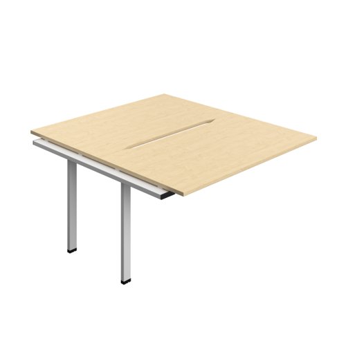 Synergy Bench Extension with Cut Out: 2 Person (FSC) : 1400 800 Maple/Silver
