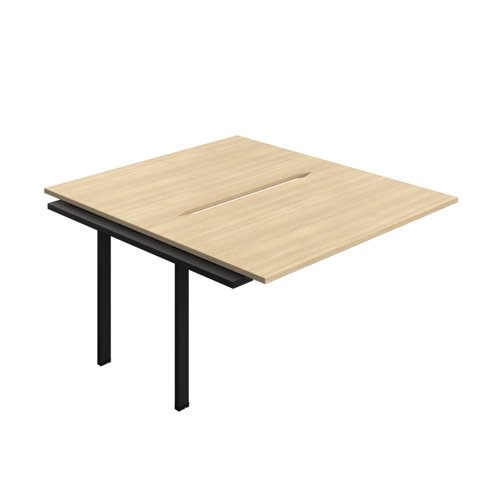 Synergy Bench Extension with Cut Out: 2 Person (FSC) : 1400 800 Nova Oak/Black