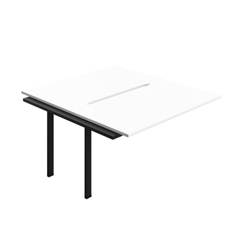 Synergy Bench Extension with Cut Out: 2 Person (FSC) : 1400 800 White/Black