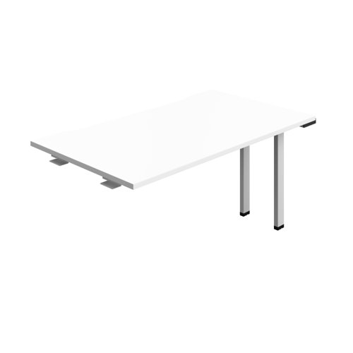 Synergy Bench Extension with Cut Out: 1 Person (FSC) : 1400 800 White/Silver