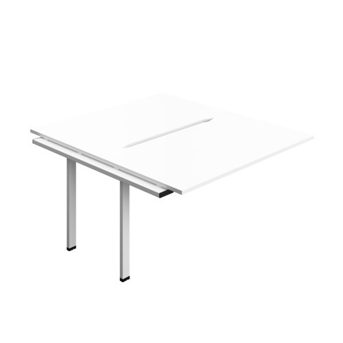 Synergy Bench Extension with Cut Out: 2 Person (FSC) : 1400 800 White/White