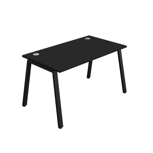 Synergy Bench with Cable Ports: 1 Person (FSC) : A-Frame Leg : 1400 800 Black/Black