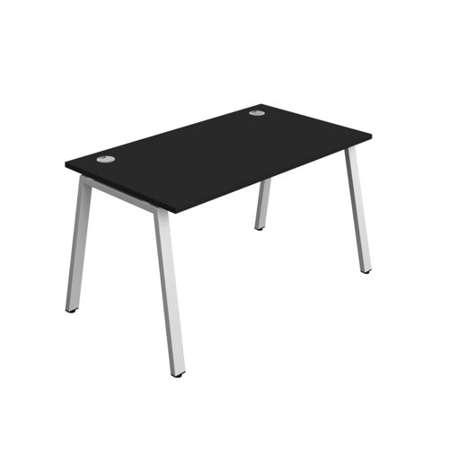 Synergy Bench with Cable Ports: 1 Person (FSC) : A-Frame Leg : 1400 800 Black/Silver