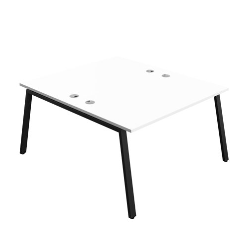 Synergy Bench with Cable Ports: 2 Person (FSC) : A-Frame Leg : 1400 800 White/Black