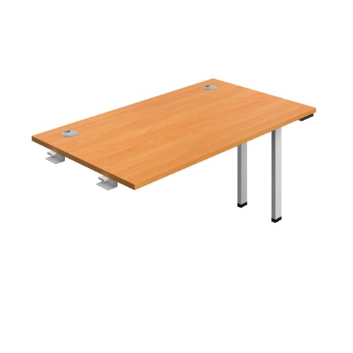 Synergy Bench Extension with Cable Ports: 1 Person (FSC) : 1400 800 Beech/Silver