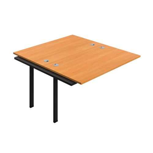 Synergy Bench Extension with Cable Ports: 2 Person (FSC) : 1400 800 Beech/Silver