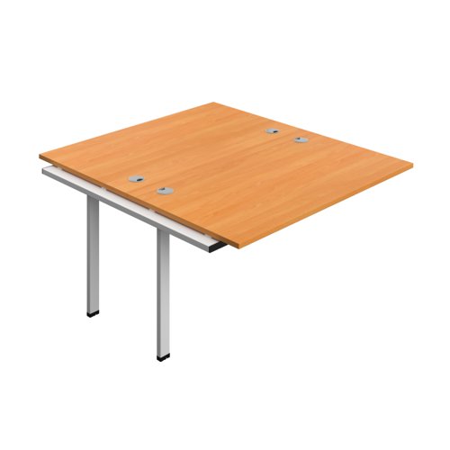 Synergy Bench Extension with Cable Ports: 2 Person (FSC) : 1400 800 Beech/White
