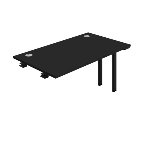 Synergy Bench Extension with Cable Ports: 1 Person (FSC) : 1400 800 Black/Black
