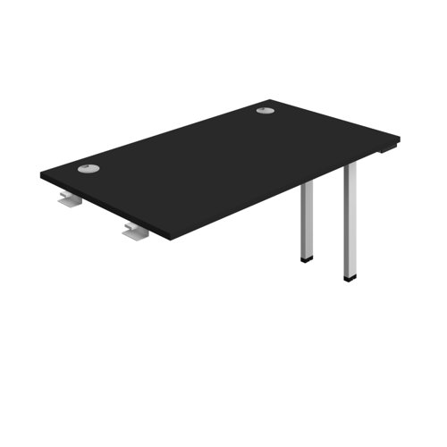 Synergy Bench Extension with Cable Ports: 1 Person (FSC) : 1400 800 Black/Silver