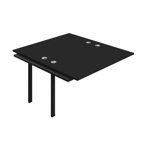 Synergy Bench Extension with Cable Ports: 2 Person (FSC) : 1400 800 Black/Silver