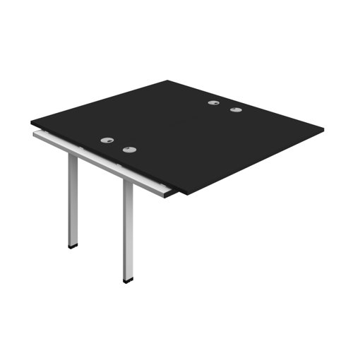 Synergy Bench Extension with Cable Ports: 2 Person (FSC) : 1400 800 Black/White